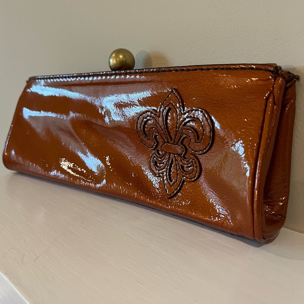 Vintage Gianni Bini Cognac Brown Clutch Bag/Purse. Excellent Condition.